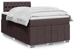 Giroletto A Molle Con Materasso Marrone Scuro 120x200cm Tessuto /