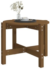 Tavolino da salotto miele Ø 62,5x45cm in legno massello di pino