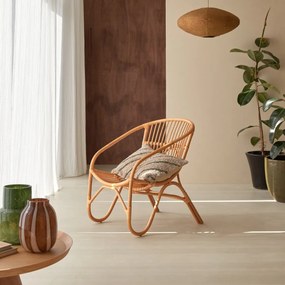 Tikamoon - sedia seduta poltrona rattan grigio soggiorno vintage naturale veranda design, 1 posto