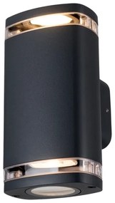 Kanlux 38886 - Applique da esterno ZEVI 2xGU10/10W/230V IP54 nero