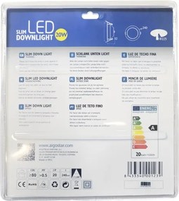 Aigostar - Lampada LED da incasso ULTRATHIN LED/20W/230V 3000K cromo opaco