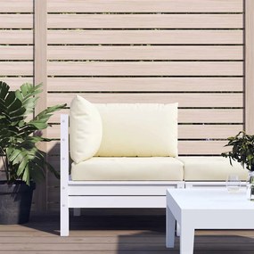 Cuscini Per Pallet 3 Pz Bianco Crema İn Tessuto Oxford /