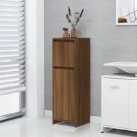 Armadietto Bagno Rovere Marrone 30x30x95cm in Legno Multistrato cod mxl 47666