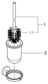 GROHE 41185000 - Set per la pulizia del WC, finitura in cromo lucido