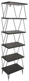 Libreria BALABAN 165x48 cm antracite/nero
