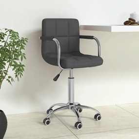 Sedia Da Ufficio Girevole Grigio Scuro İn Tessuto /
