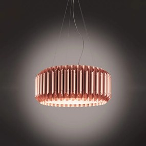 Lampadario Moderno 3 Luci Louise In Polilux Rame Made In Italy