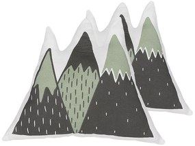 Set di 2 cuscini per bambini stampa di montagna INDORE Beliani