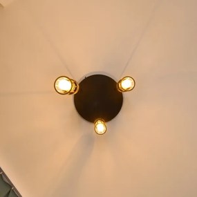 Lampadario a sospensione con filo MELODY 3xE27/15W/230V nero