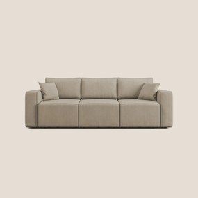 Morfeo divano con 3 sedute estraibili in morbido tessuto impermeabile T02 beige