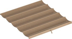 Telo per Pergola 250x255 cm con 10 Fori di Drenaggio in Poliestere Marrone Chiaro...