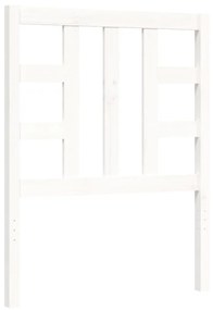 Giroletto con Testiera Bianco Small Single Legno Massello