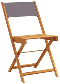 Sedie giardino pieghevoli 8pz antracite tessuto legno massello
