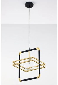 Jupiter 2028 - Lampadario a sospensione con filo FIORI 1xG9/10W/230V nero/oro/limpido