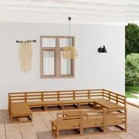 Set Divani da Giardino 14 pz in Legno Massello di Pino 3076197