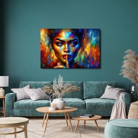 Quadro su tela – Donna in colori astratti
