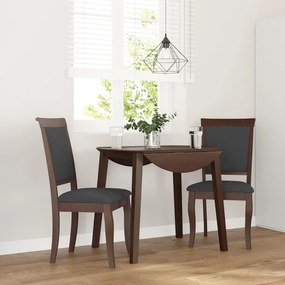 Sedie Da Pranzo Con Cuscini 2pz Marrone Legno Massello Di Hevea /