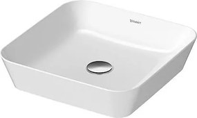 Lavabo 43x43 da appoggio senza foro rubinetteria Senza Troppo Pieno Bianco Satinato Cape Cod 2340433200 Duravit