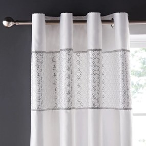 Tende bianche in microsatellite in set da 2 168x229 cm Deco Sequin - Catherine Lansfield