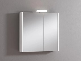 Pensile con luce Akira laccato bianco opaco L 71.5 x H 70 x P 15.5 cm