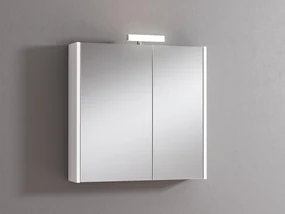 Pensile con luce Akira laccato bianco opaco L 71.5 x H 70 x P 15.5 cm