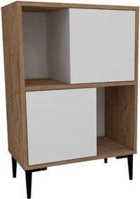 Mobile Da Cucina Multiuso Dispensa 60x35x90 Nikla Rovere E Bianco
