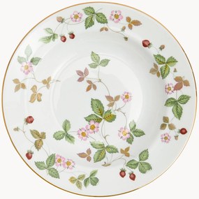 Piatto fondo in Fine Bone China con bordo decorativo Wild Strawberry