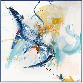 Stampa su tela incorniciata fatta a mano Confidential Blue