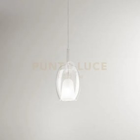Vetro 1 luce attacco e27 trasparente rain d.17cm rosone acquistab...