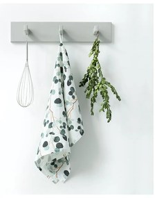 Strofinaccio in lino bianco e verde, 65 x 45 cm Eucalyptus - Linen Tales