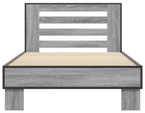 Giroletto grigio sonoma 100x200 cm legno multistrato e metallo