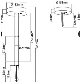 Immax NEO 07910L-LED RGB Lampada solare dimmerabile LED 1W 5V rotonda IP54 Tuya