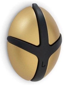 Gancio da parete nero/dorato in plastica Tick – Spinder Design