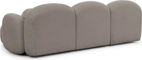 Divano angolare grigio (con penisola a destra/con chaise lounge) con rivestimento in bouclé Orbit – Ropez