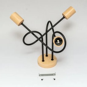 Plafoniera OXFORD 3xE27/15W/230V pino/nero