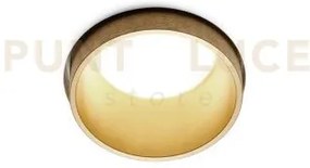 Thessaly faretto per incasso 1 luce bordo oro gu10