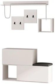 Mobile Ingresso 120 Con Scarpiera E Appendiabiti Holdon Bianco Opaco