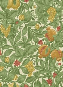 Cole & Son Carta da parati Vines of Pomona - Ochre & Olive Green on Cream