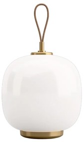 Louis Poulsen - VL45 Radiohus Portable Lampada da Tavolo Brass/Glossy White Opale Louis Poulse