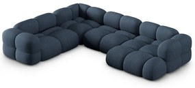 Divano angolare blu scuro (con penisola a sinistra/a U) Loretto – Cosmopolitan Design