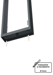 Paletto da giardino Solare Nero con Sensore di Mov. 80cm serie VELA Colore Bianco Naturale 4.000K