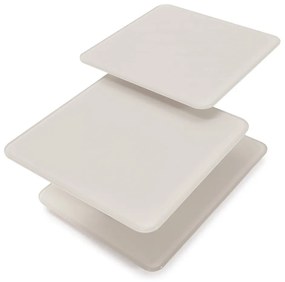 Tavolino da salotto color crema in vetro 54x115 cm Elvi – Marckeric