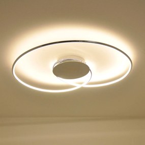 Lindby plafoniera a LED Joline, 74 cm, colore cromo, metallo