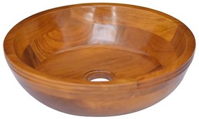 Lavabo İn Legno Massello Di Teak ?40x10 Cm /