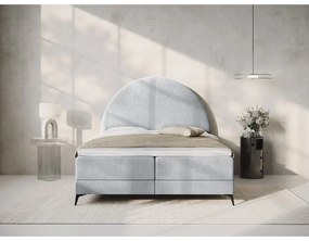 Letto boxspring grigio chiaro con contenitore 160x200 cm Sunrise - Cosmopolitan Design