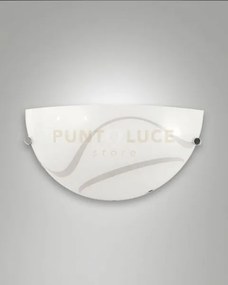 Magma applique bianca 1 luce attacco e27 d. vetro 30cm