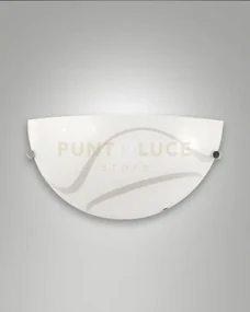 Magma applique bianca 1 luce attacco e27 d. vetro 30cm