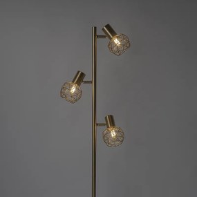 Lampada da terra di design oro 3 luci orientabili - Mesh
