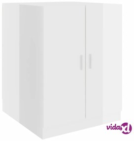 vidaXL Mobile per Lavatrice Bianco Lucido 71x71,5x91,5 cm