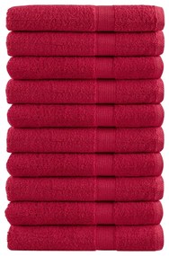 Asciugamani Premium Solund 10 Pz Rosso 100x200 Cm 600 G/m² /